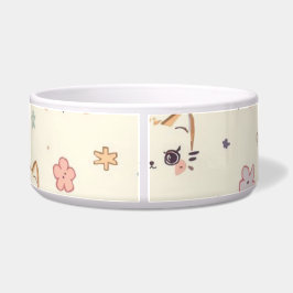 Funny Cat Meow Cartoon Pattern Napf