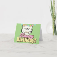 Funny Cat Meow Vintager Geburtstag
