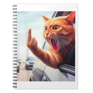 Funny Cat Middle Finger Unglaublich witzig Katze i Notizblock