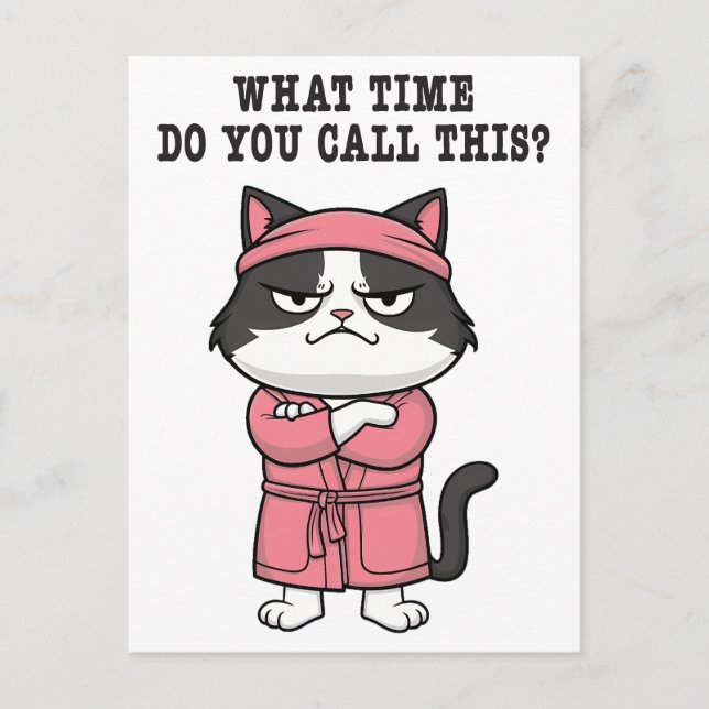 Funny Cat Missed Cursome Postkarte (Vorderseite)