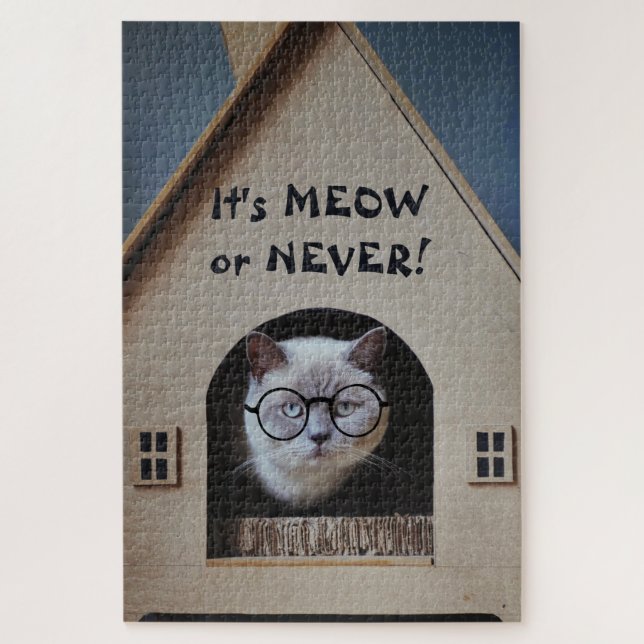 Funny Cat mit Brillen ist einfach oder nie zitiere (Vertikal)