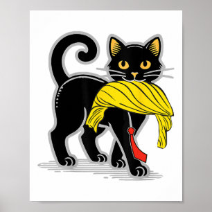 Funny Cat mit Trump Hair US Flag Abstimmung Kamala Poster