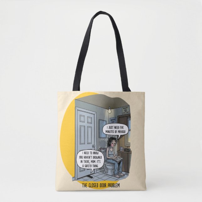 Funny Cat Mom Bathroom Humor Gift Tasche (Vorderseite)