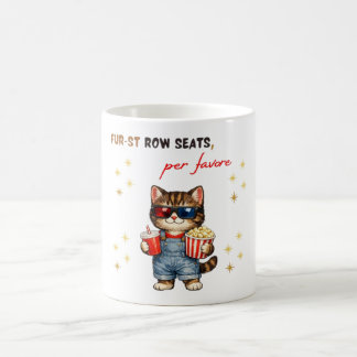 Funny Cat Mug Movie Night Kaffeetasse