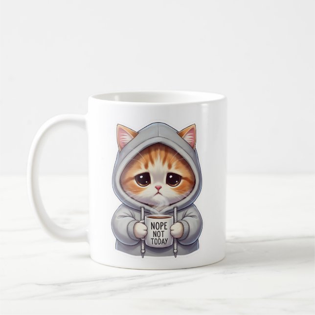 Funny Cat Mug Nope Not Today Coffee Cup Gift Fun Kaffeetasse (Links)