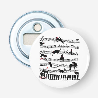 Funny Cat Musiknote, Geschenk für Piano Player, Mu Flaschenöffner