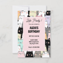 Funny Cat Muster Geburtstag