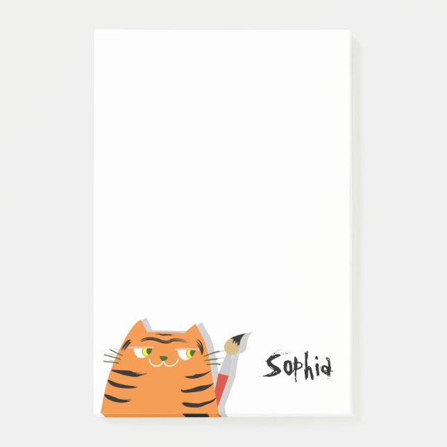 Funny Cat Niedlich Post-it Klebezettel (Vorderseite)
