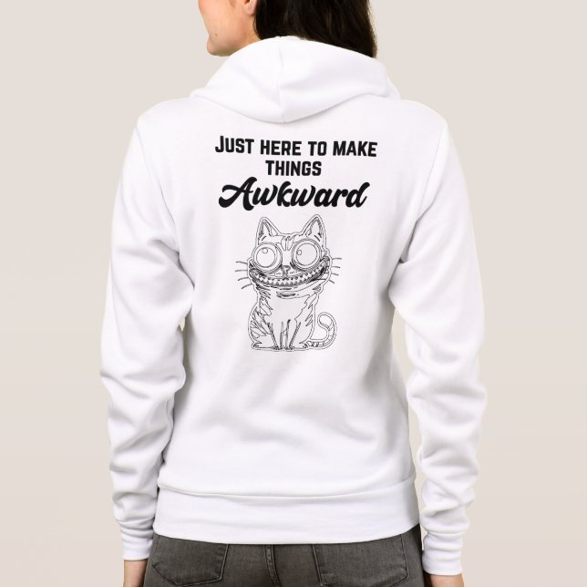 Funny Cat - Nur hier, um die Dinge zum Guten zu ma Hoodie (Rückseite)