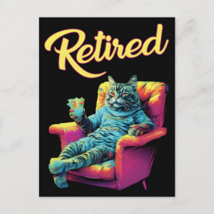 Funny Cat on couch Vermietung Postkarte