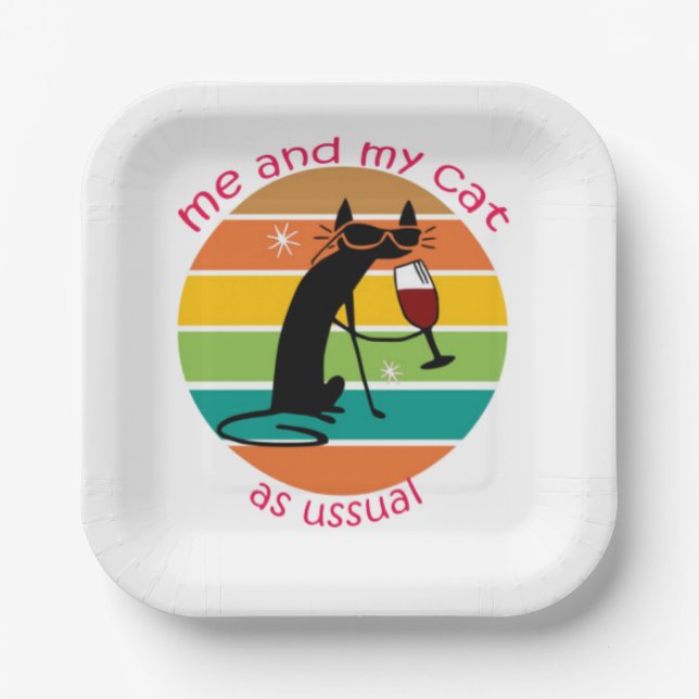 Funny Cat Pappteller (Vorderseite)