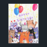 Funny Cat Party Magnetic Birthday Card Magnetkarte<br><div class="desc">Hübsche Geburtstagskarten mit Happy Cat Party Cartoon Zeichnend Niedlichen Katzen Geburtstagsfeier Zeichnend Geburtstagskarte - Individualisieren - oder wählen / Ihren einzigartigen Text / Schriftart / Farbe hinzufügen - Ihre Spezial Magnete Geburtstagskarten Geschenk machen - Vergrössern und verschieben oder entfernen und hinzufügen Elemente / Bild mit Anpassungs-Tool ! - Zeichn und...</div>