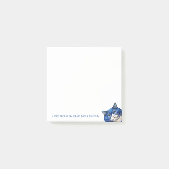 Funny Cat Personalisiert Stationery Post-it Klebezettel (Vorderseite)