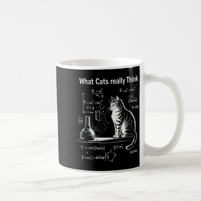 Funny Cat Physics Humor Design What Cats Really Th Kaffeetasse (Rechts)