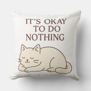Funny Cat Pillow - Throw Kissen - Niedliches Desig