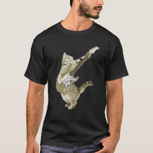 Funny Cat Playing Gitarre Liebhaber Kitten Gitarri T-Shirt