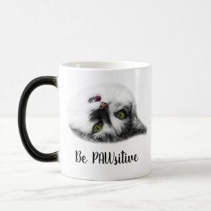 Funny Cat positiv anpassbar Verwandlungstasse