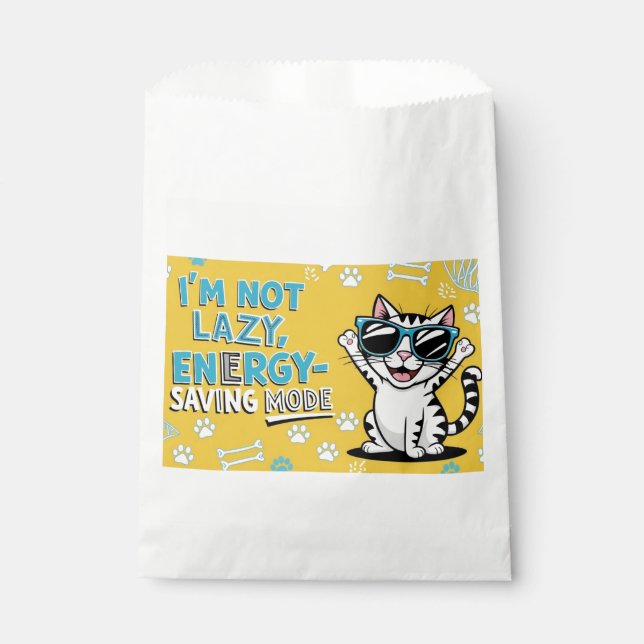 Funny Cat Poster, Cartoon Katze mit Sonnenbrille Geschenktütchen (Vorderseite)