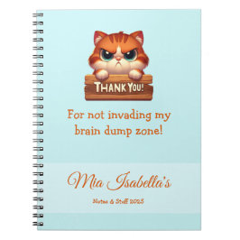 Funny Cat - Privatsphäre-Notebook individuell anpa Notizblock