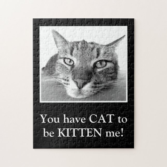 Funny Cat Pub Clever Black and White Kitten Niedli (Vertikal)