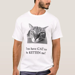 Funny Cat Pub Clever Black and White Kitten Niedli T-Shirt