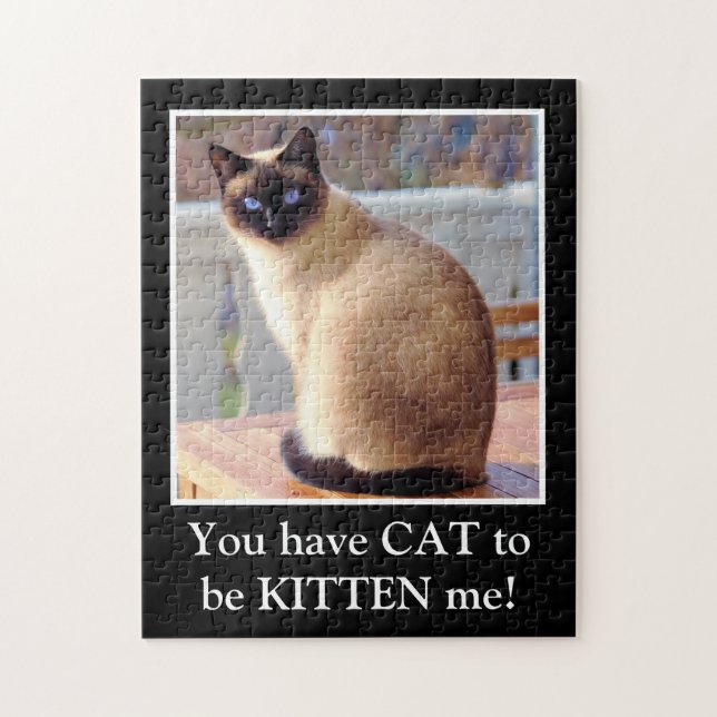 Funny Cat Pub Clever Siam Katze Kitten Blue Eyes (Vertikal)