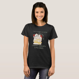 Funny Cat Pun für Buchwürmer T-Shirt