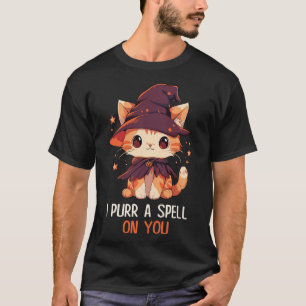 Funny Cat Pun Witch Zauber Grafik Männer Kinder Fr T-Shirt