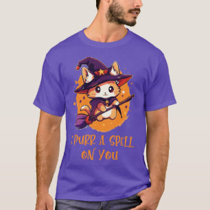 Funny Cat Pun Witch Zauber Grafik Männer Kinder Fr T-Shirt