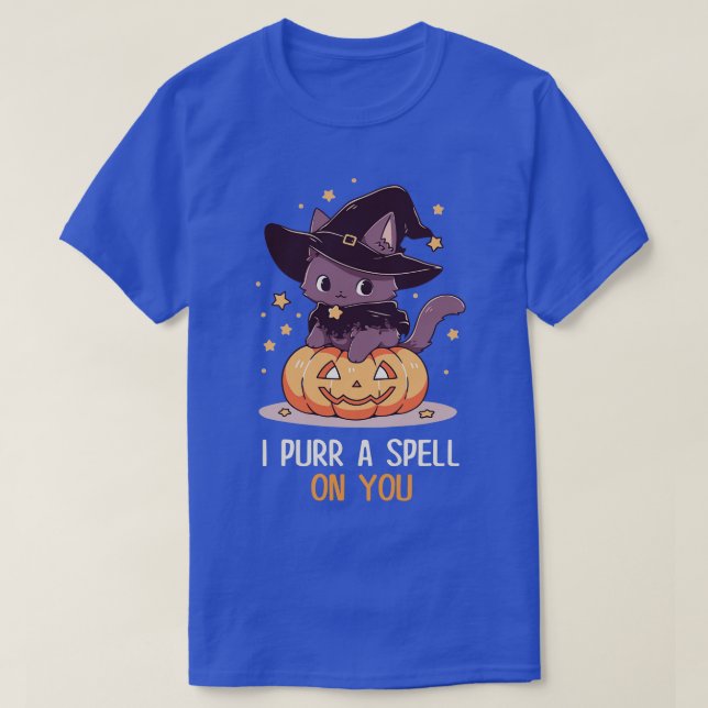 Funny Cat Pun Witch Zauber Grafik Männer Kinder Fr T-Shirt (Design vorne)