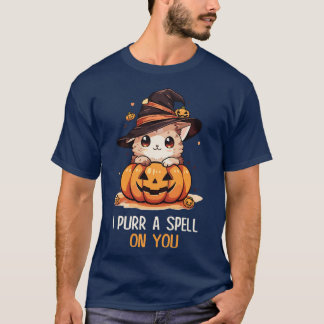 Funny Cat Pun Witch Zauber Grafik Männer Kinder Fr T-Shirt