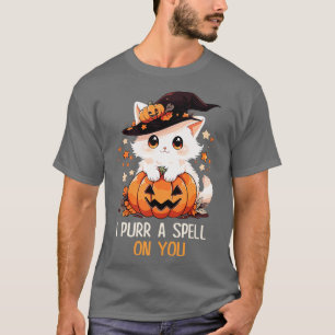 Funny Cat Pun Witch Zauber Grafik Männer Kinder Fr T-Shirt