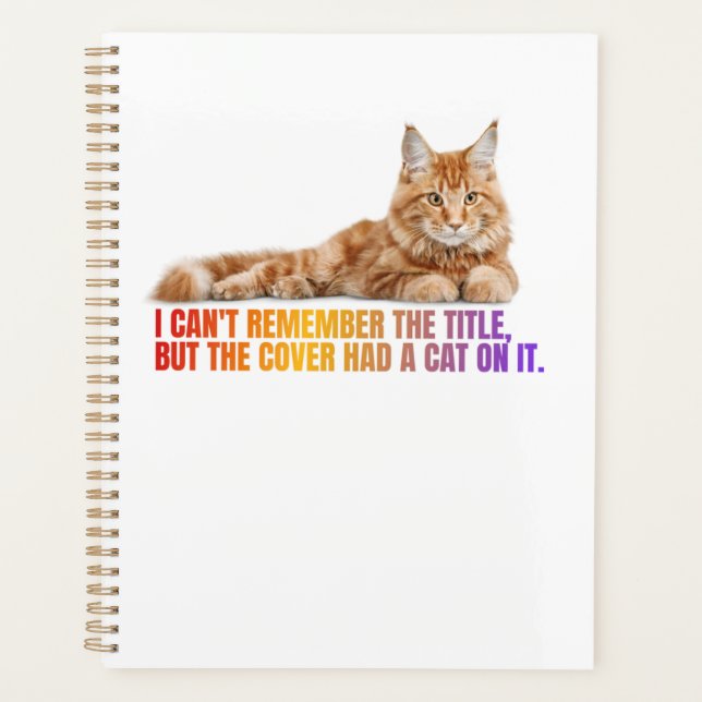 Funny Cat Quote Spiral Notebook für Bibliothekare Planer (Vorderseite)
