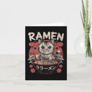Funny Cat Ramen Graphic T-Shirt Japanisch Kawaii A Karte
