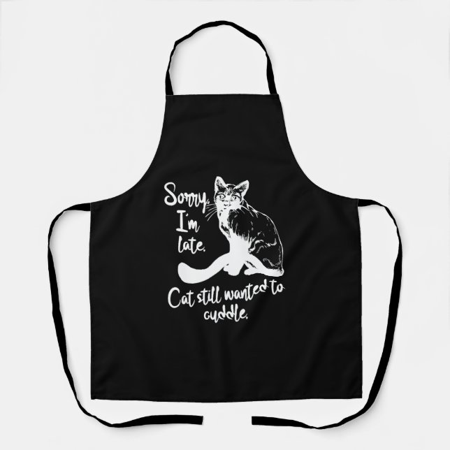 Funny Cat Redewendungen Katzenziffern Schürze (Vorderseite)