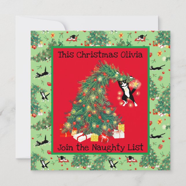 Funny Cat Regret Nothing Custom Flat Greycard Karte (Vorderseite)