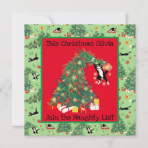 Funny Cat Regret Nothing Custom Flat Greycard