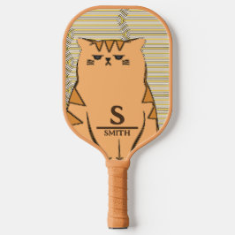 Funny Cat Retro Design Pickleball Schläger