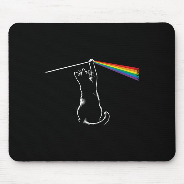 Funny Cat Rock Music Gift Frauen Kinder Autismus F Mousepad (Vorne)