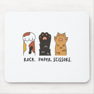 Funny Cat Rock Paper Schere Niedlich Cat Paws Kids Mousepad