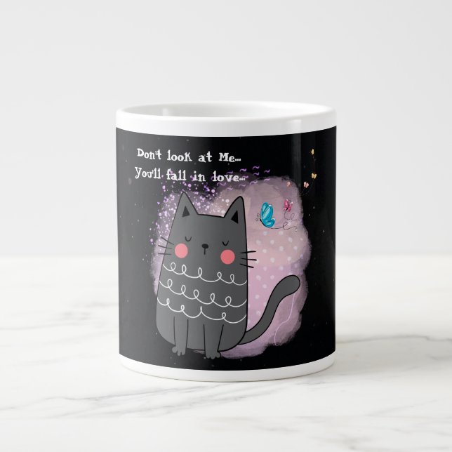 Funny Cat, schauen Sie mich nicht an, Tasse für Sp (Vorderseite)