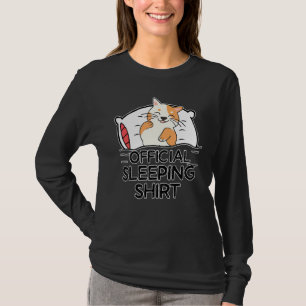 Funny Cat Schlachten Pajamas Niedlich Napping Cat  T-Shirt