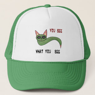 Funny Cat Schlange Truckerkappe