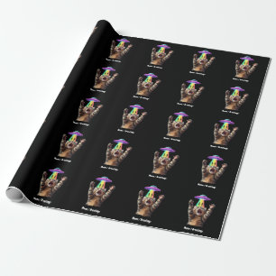Funny Cat Selfie Alien UFO Unglaublich witzig anpa Geschenkpapier