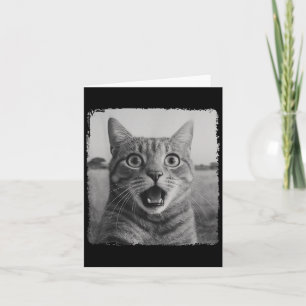 Funny Cat Selfie Meme Grafik für Männer Frauen Kin Karte