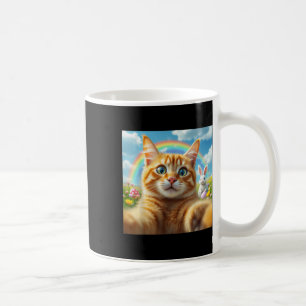 Funny Cat Selfie mit sonniger Niedlicher Ostertafe Kaffeetasse