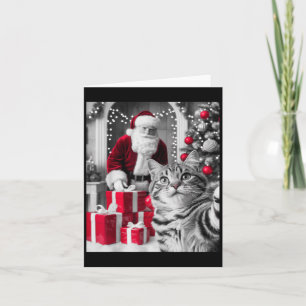 Funny Cat Selfie mit Weihnachtsmeme des Weihnachts Karte