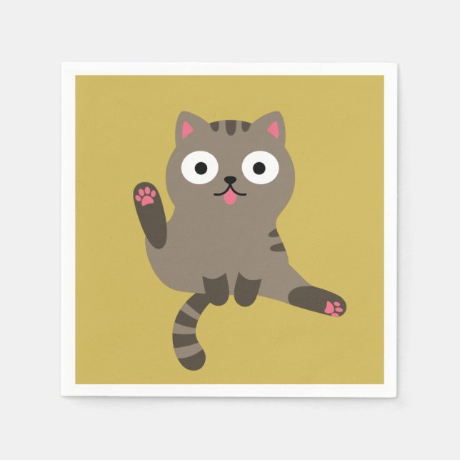 Funny Cat Serviette (Vorderseite)