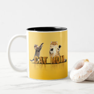Funny Cat Shirt Katzenmama Katzenmami Zweifarbige Tasse