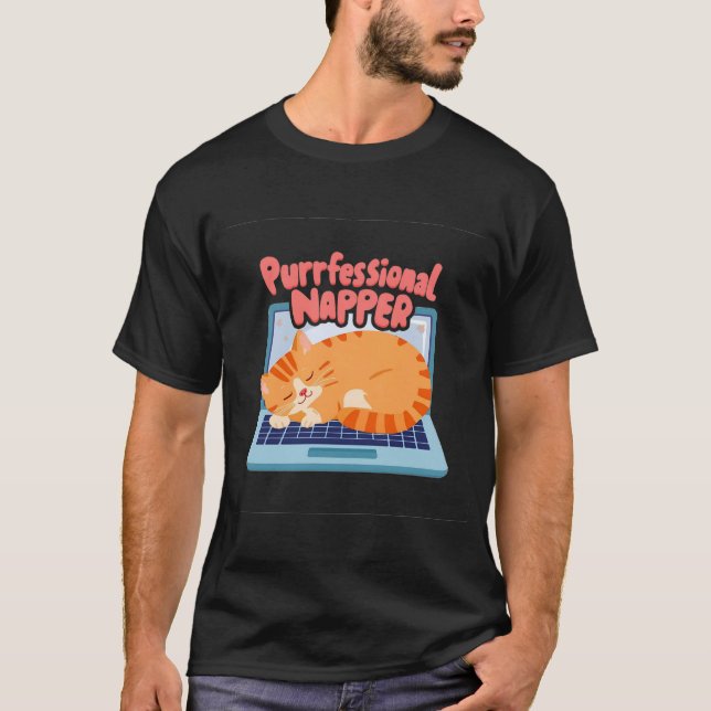 Funny Cat Shirt – Purrfessional Napper  (Vorderseite)